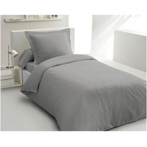 COPRILETTO LOVELY HOME - 140x200 cm - 100% COTONE - GRIGIO CHIARO