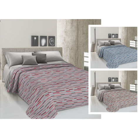 Copriletto Piquet Primavera Estate 100% Cotone Disegno 8230 Astratto, misuraSingolocoloreRosso