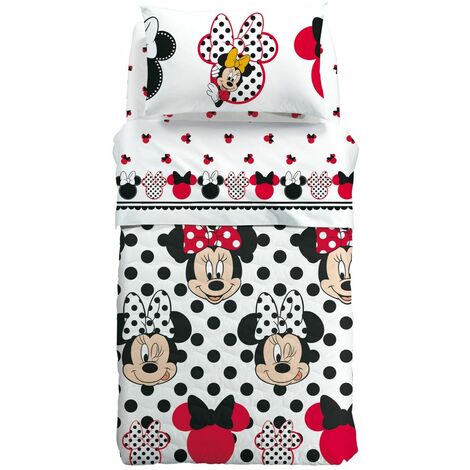 Copriletto Trapuntato Minnie Pois letto Singolo