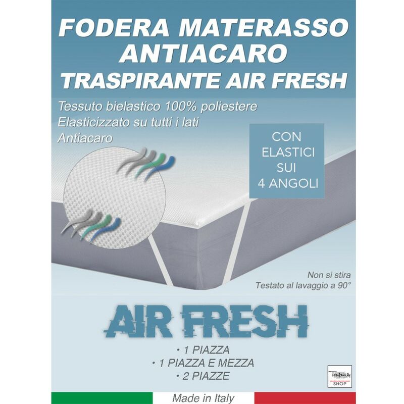 Coprimaterasso Antiacaro Traversa Traspirante Air Fresh 2 Piazze