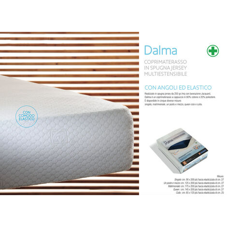 Coprimaterasso Dalma In Spugna Jersey Multiestensibile, misuraMatrimonialecoloreDalma