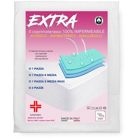 COPRIMATERASSO Impermeabile SANITARIO PVC Qualità EXTRA Made in Italy 1 PIAZZA