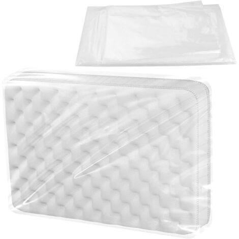 Coprimaterasso in plastica per trasloco, 200 x 200 x 30 cm, impermeabile, borsa per il trasporto di materassi riutilizzabile, borsa portaoggetti, per lo stoccaggio e il trasporto