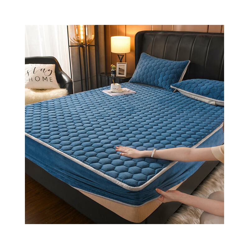 Coprimaterasso trapuntato in velluto di cristallo