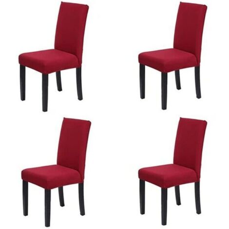 Coprimobili da giardino, coprisedie elasticizzati, rosso vino, 6 pezzi
