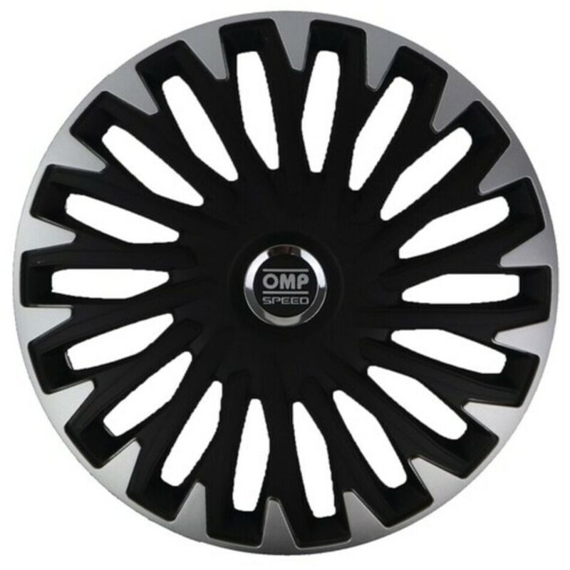 Copri Cerchioni OMP Stinger Speed Argentato Nero 16