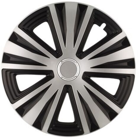 Coprimozzo per auto Glory Ring Mix da 14" - Argento e nero, riciclato