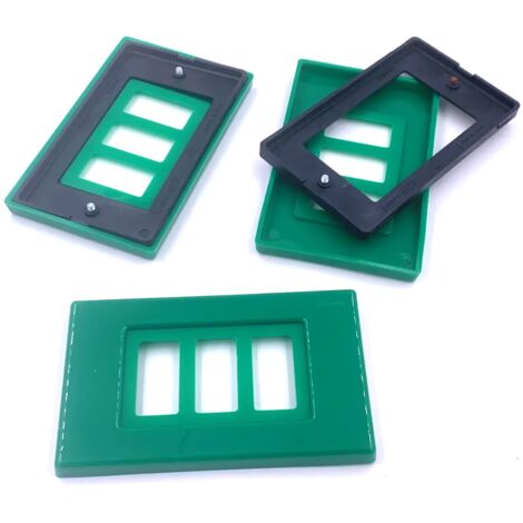 COPRINTERRUTTORE OLIVARI TAMIGI 3 FORI VERDE