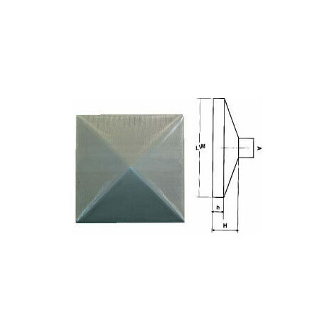 COPRIPILASTRO MM.60 ZINCATO