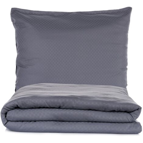 Copripiumino, copripiumino, biancheria da letto Set 100% Cotone Grigio
