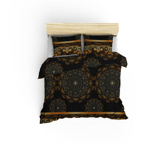 Copripiumino, copripiumino, biancheria da letto Set Nero Giallo Beige Marrone