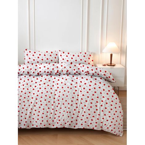 Copripiumino, copripiumino, biancheria da letto Set Rosso Bianco