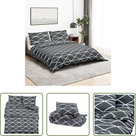 Copripiumino cotone -  Set Copripiumino Grigio 140x200 cm in Cotone