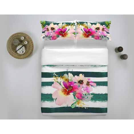Copripiumino In 100% Cotone Stampa Digitale Modello Fresh Dis. 29 Roma, misuraMatrimonialecoloreRoma