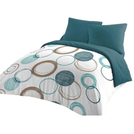 Copripiumino in microfibra HOME LINGE PASSION Audace Blu anatra 240x260 cm + 2 federe 63x63 cm