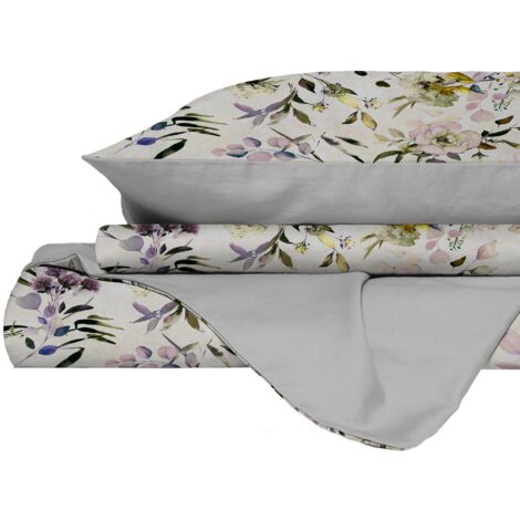 Copripiumino Matrimoniale con Federe Stampato in Puro Cotone Zara