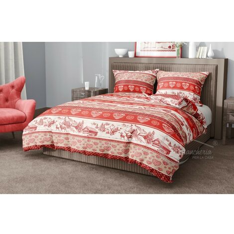 ATMOSPHERA CREATEUR D'INTERIEUR - Lenzuolo piatto carina in cotone blu anatra 240x290cm