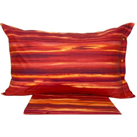 COPRIPIUMINO sfumato MODERNO RIO ARANCIO in puro cotone Cm. 250x200