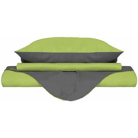 HRBK Calcio Verde Parure Copripiumino Singolo Gli Sport Biancheria da Letto  3 Pezzi - 1 Copripiumino 150x200 cm e 2 Federe 50x80 cm Microfibra Morbido