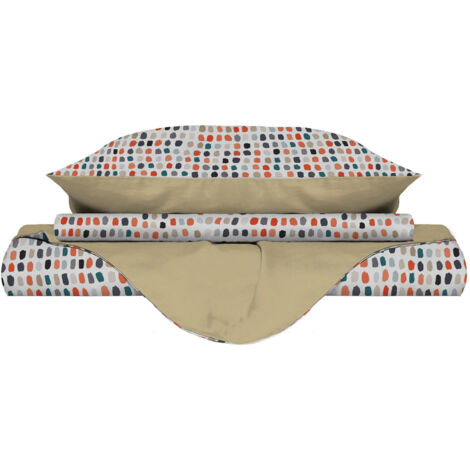 Copripiumino Singolo Double Face con Federe Stampato Sketch