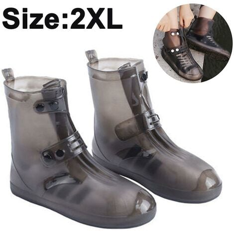 5 pezzi/set addensato PE Stivali da pioggia minimalista impermeabile  disponibile piovere Copriscarpe per casa