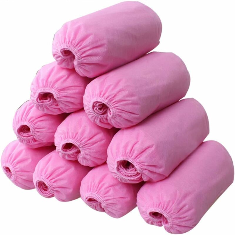 Image of Fortuneville - Copriscarpe usa e getta da 100 pezzi, copriscarpe usa e getta rosa