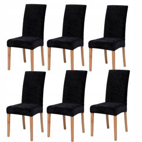 COPRISEDIA 6 PEZZI. COPRISEDIA UNIVERSALE ELASTICO IN VELLUTO NERO
