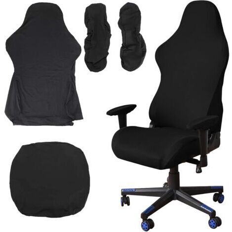 Coprisedia da gaming, set da 4 pezzi con braccioli e schienale, coprisedia per computer e sedia da gaming (sedia non inclusa)