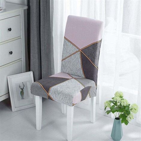 Coprisedia da pranzo con stampa patchwork, coprisedia elasticizzato e lavabile, decorazione per matrimonio, hotel, ristorante, stile A