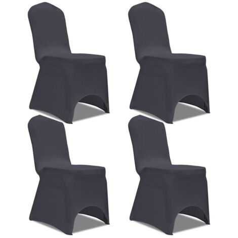 Coprisedia elasticizzato 4 pz Antracite DEC022364