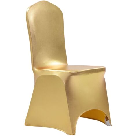 Coprisedia Elasticizzato 6 pz Oro vidaXL