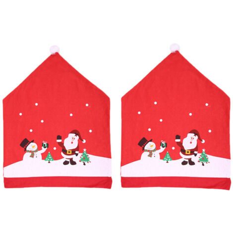 Coprisedia natalizio in tessuto non tessuto, coprisedile a tema natalizio, adatto per feste di Natale, due set