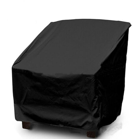 Coprisedia/poltrona da giardino impilabile, per esterni, tessuto Oxford 210D impermeabile, 70 x 79 x 70/102 cm (nero, 2 pezzi)