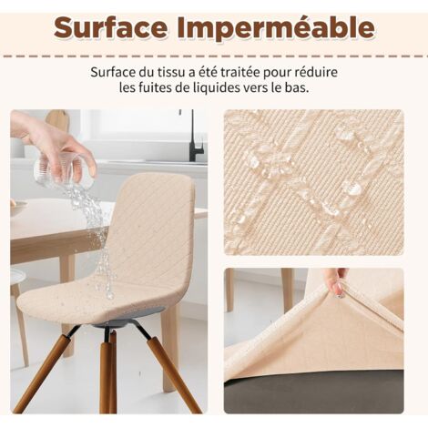 Coprisedie in stile nordico, set da 4 pezzi, coprisedie elastici universali, impermeabili, sfoderabili e lavabili, adatti per la cucina e l'arredamento della casa (verde).