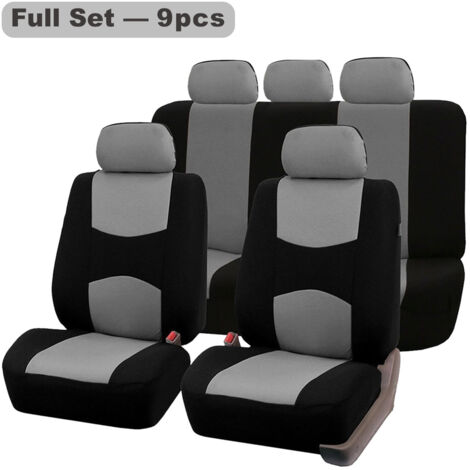 Coprisedile per auto, Coprisedile anteriore e posteriore in tessuto traspirante, Coprisedile universale in tessuto per SUV berlina, Coprisedile interno per auto, Compatibile con airbag