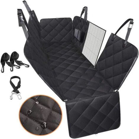 Coprisedile per auto per cani, universale, antiscivolo, impermeabile, per sedile posteriore, con cintura di sicurezza per visuale dal finestrino.