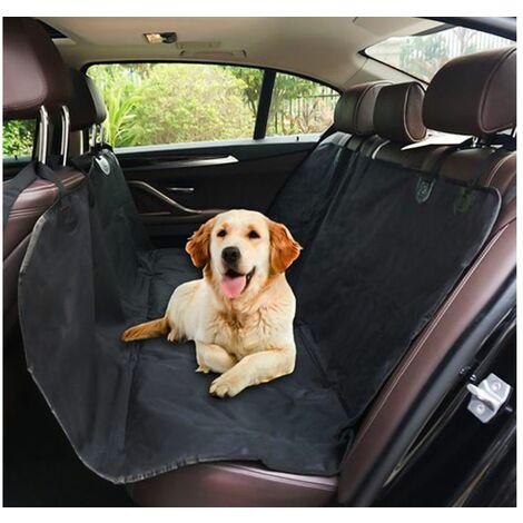 Relaxdays Coprisedile per Cani, 4 Chiusure per il Poggiatesta, Telo  Protettivo per Sedile Posteriore, Coperta Auto per Cane, L x P 136 x 142  cm, Nero