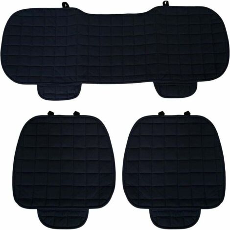 Coprisedile universale per auto da 3 pezzi, 2 anteriori e 1 posteriore, protezione per sedili, nero freddo, protezione comfort per interni automobilistici