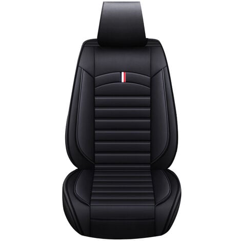 DRILLPRO Coprisedile universale per seggiolino auto Copricuscino traspirante in pelle PU 4 colori (nero) Hasaki