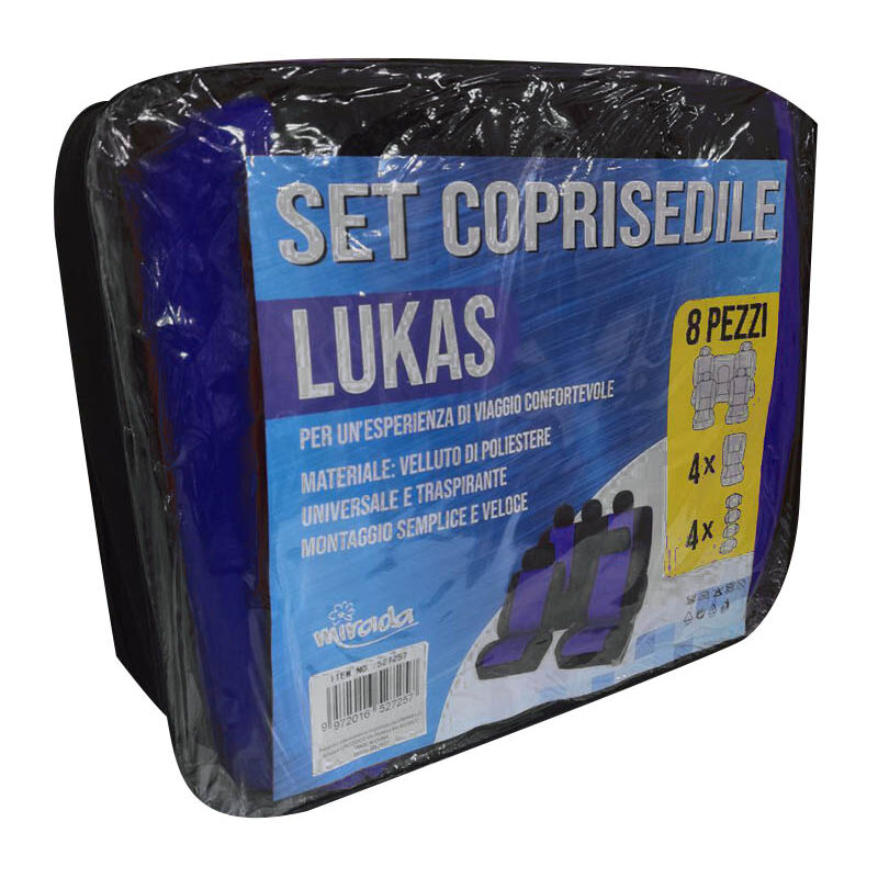 Mirada - coprisedili auto poliestere vel nero blu