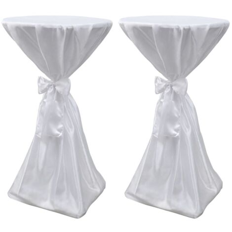 Copritavolo Bianco 60 cm con Fettuccia 2 pezzi vidaXL