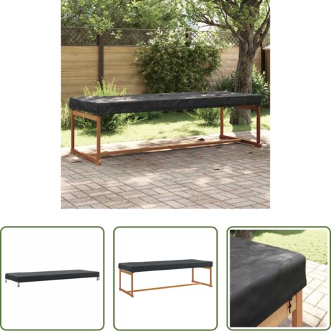 Copritavolo impermeabile -  Copertura Tavolo Tinta unita Nero 242 x 102 x 15 cm Tessuto