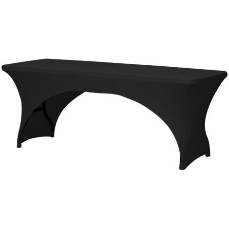 Copritavolo rettangolare - arcuato - nero
