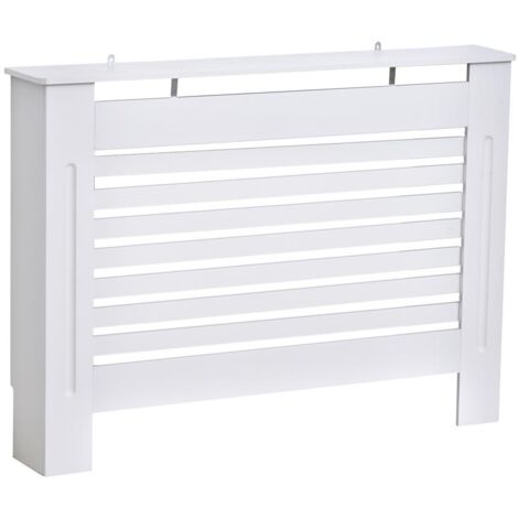 COPRITERMOSIFONE CON STRUTTURA A DOGHE 112 X 19 X 81 CM IN LEGNO BIANCO