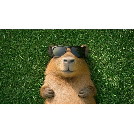 Copritermosifone Happy CAPYBARA con bicchieri 60x100
