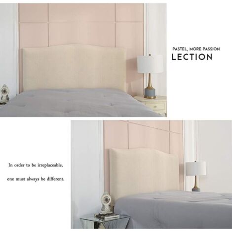 Copritestiera elasticizzato beige da 1,5 m, antipolvere, tinta unita, copritestiera, decorazione per camera da letto, sabbia