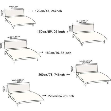 Copritestiera generico, copritestiera elasticizzato, protezione per testiera lavabile per letto matrimoniale, piccolo