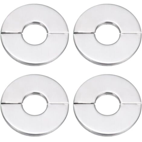 Copritubo per radiatore in acciaio inox KZQ, 4 pezzi, rosetta per rubinetto argentata, coprirubinetto per doccia, rosette per tubi in acciaio inox, copritubo