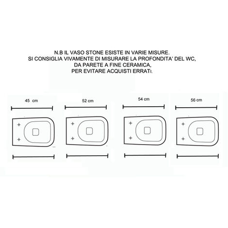 Ceramica Globo Serie Misura.Coprivaso In Termoindurente Stone Con Chiusura Standard Per Wc Stone Da 56 Cm St019bi