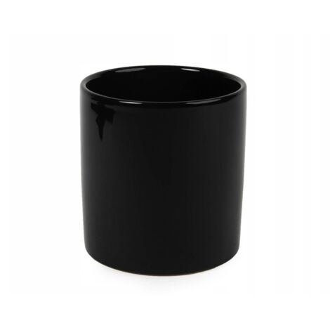 Coprivaso in ceramica, nero, 8 cm
